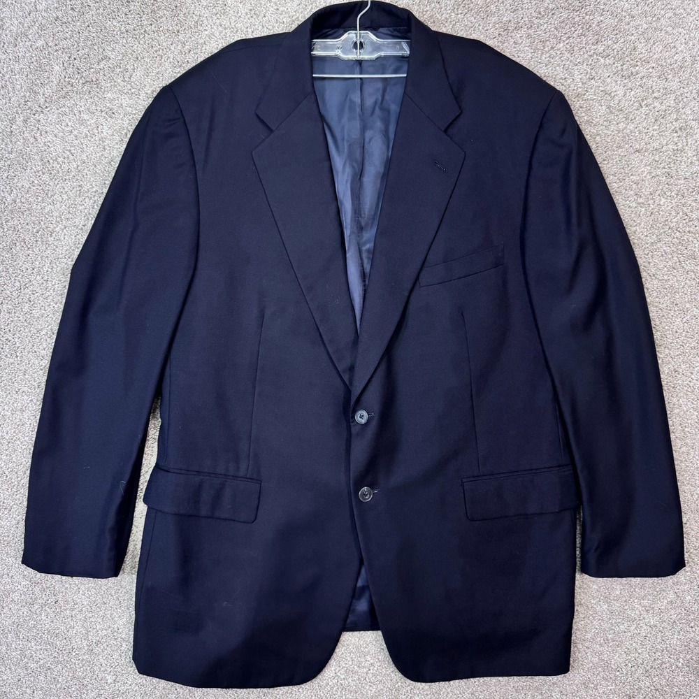 Loro Piana Fabric Garson Blazer Mens 48 Regular Navy Blue Wool 2-Button Jacket